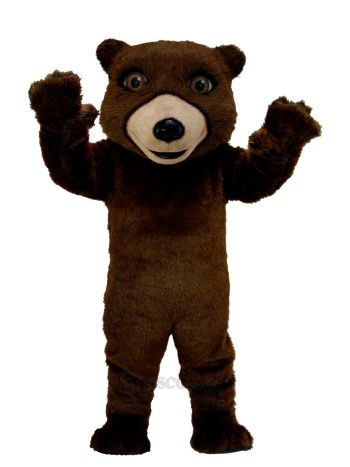 Friendly Grizzly Bear Mascot Costume