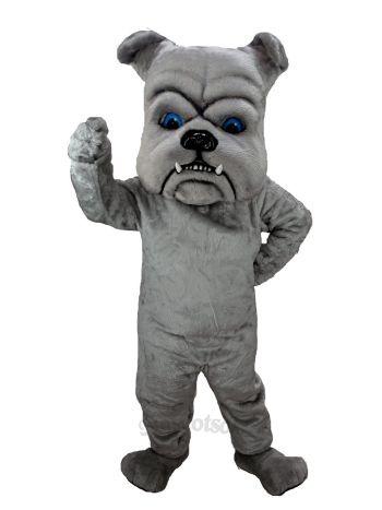 Grey Bulldog Dog Mascot Costume