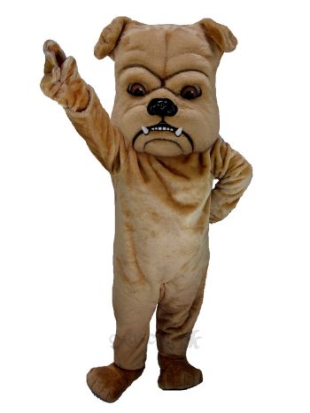 Tan Bulldog Mascot Costume Dog