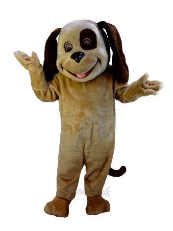 Tan and Brown Dog Mascot Costume