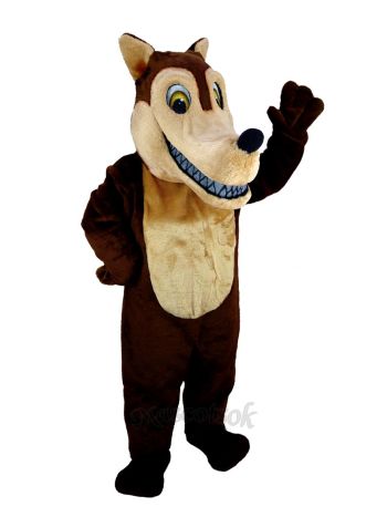 Brown Wolf Mascot Costume