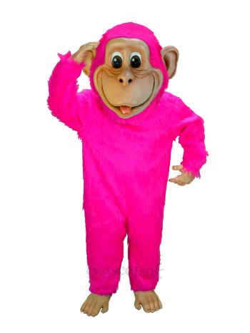 Pink Chimp Gorilla Mascot Costume