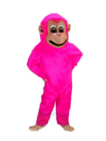 Pink Monkey Mascot Costume