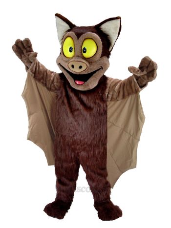 Brown Bat Mascot Costume