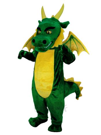 Green Dragon Mascot Costume 