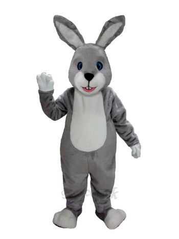 Easter Grey Bunny Mascot Costume