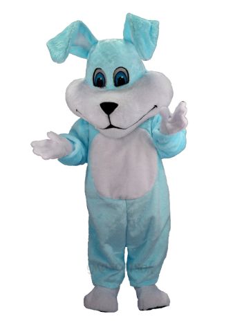 Easter Super Blue Rabbit Mascot Costume