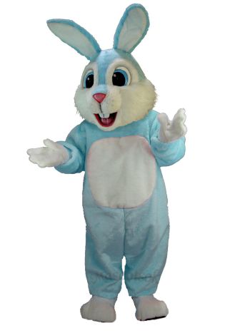 Easter Light Blue Rabbit Mascot Costume