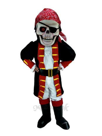 Skull Pirate Mascot Costume