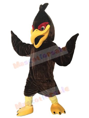 Fierce Short Hair Brown Hawk Falcon Eagle Mascot Costume