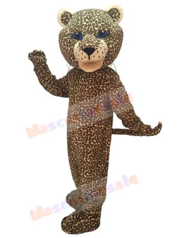 Jaguar Mascot Costume with Blue Eyes