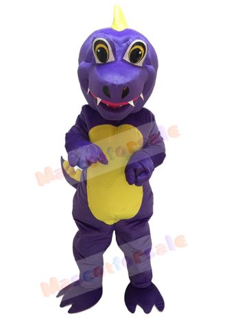Purple Dunkan Dragon Mascot Costume