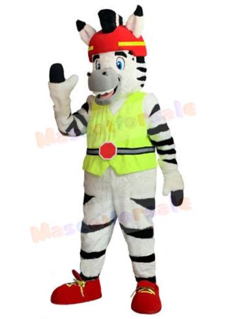 Zebra mascot costume