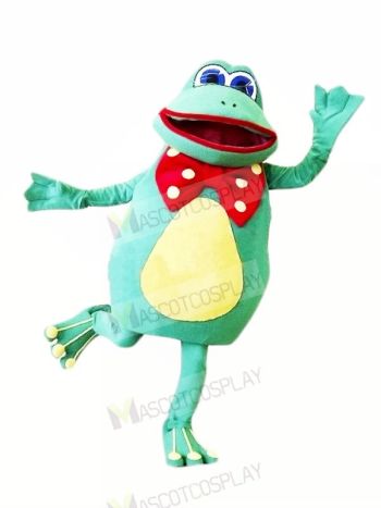 Happy Female Frog Mascot Costumes Cartoon