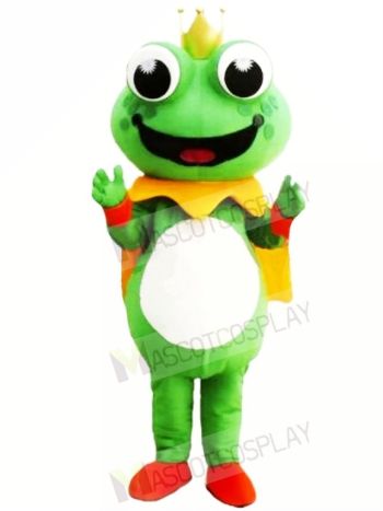 Cartoon King Frog Mascot Costume