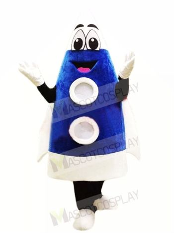 Blue Rocket Mascot Costume  