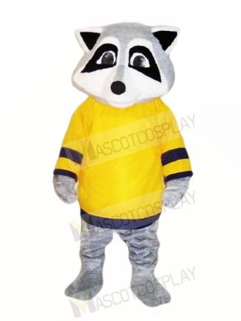 Cute Raccoon with Yellow T-shirt Mascot Costumes Animal	